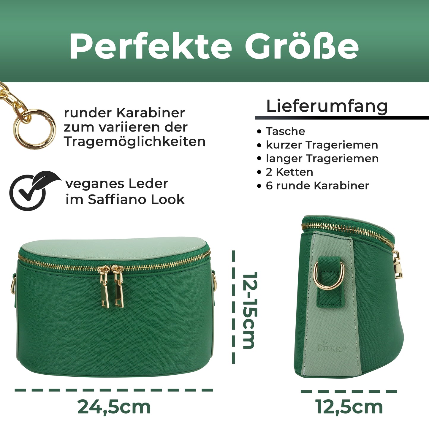SilkeN bag green-sage