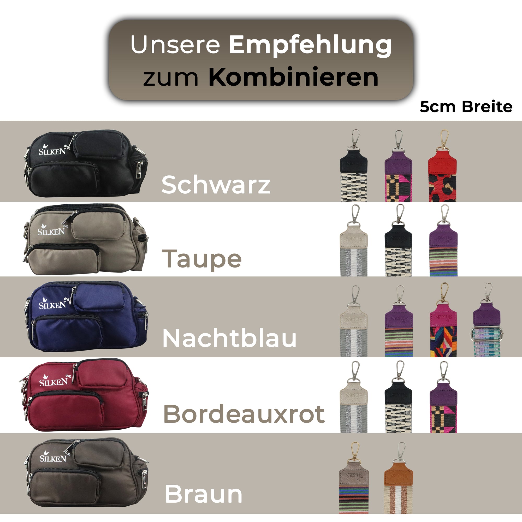 Dog walking bag SilkeN dog taupe