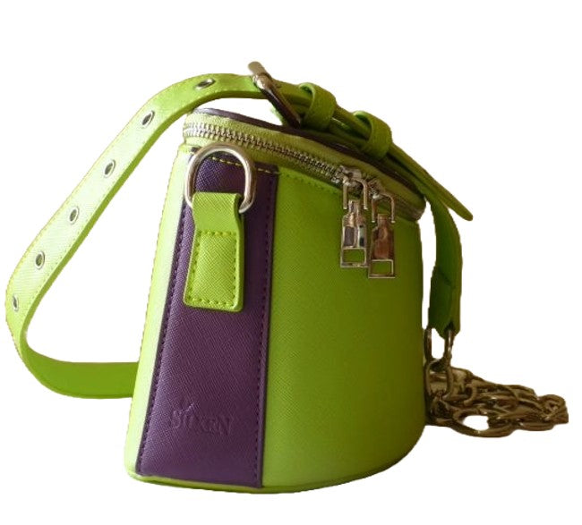 Handtasche crazygreen-violet SilkeN bag